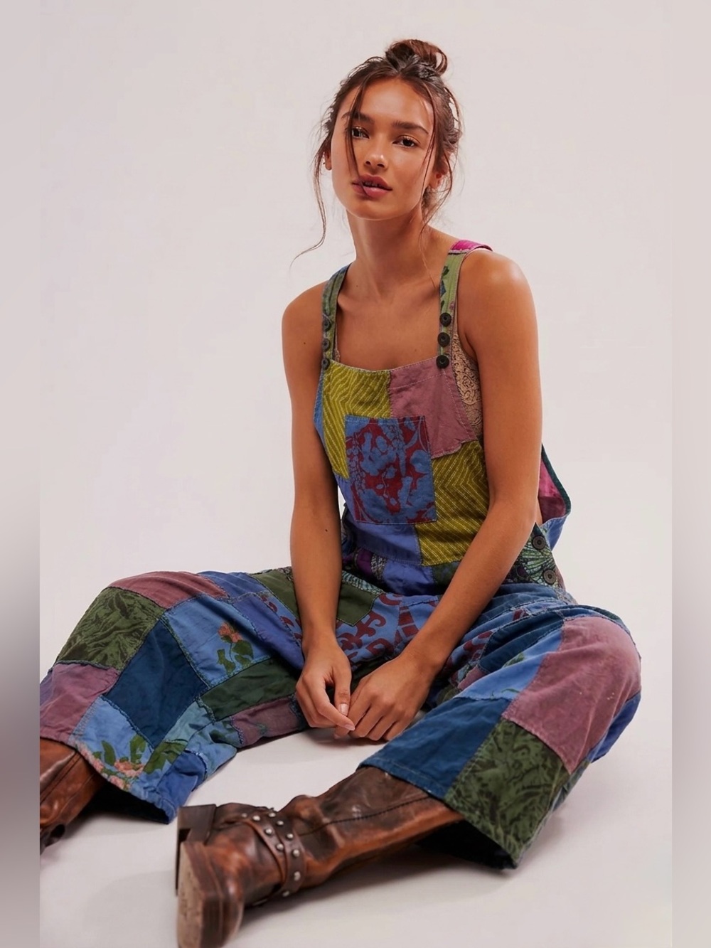 Vintage Patchwork Overalls